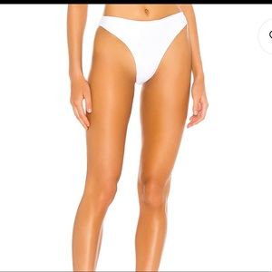 Lovewave Bambam White Rib Bikini Bottom NWOT